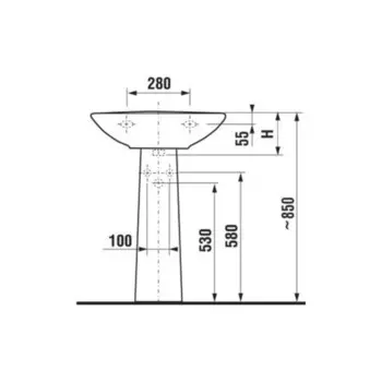 Пъедестал JIKA Zeta 8.1939.0.000.000.9, белый