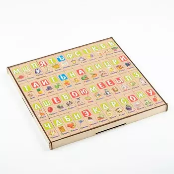 Падающая башня "ДЖАНГА Алфавит", 48 брусков, брусок 7.4 х 2.4 х 1.2 см