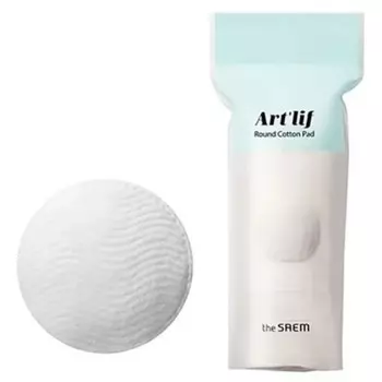 Пэды для лица хлопковые очищающие в наборе Art'Lif Round Cotton Pad набор, 80 шт