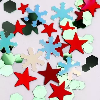 Пайетки для декора, «Christmas», цвет зелёный/голубой/красный