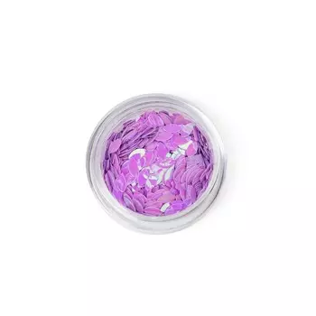 Пайетки для ногтей «Лепесток», фиалковые