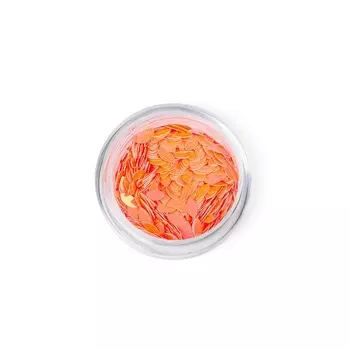 Пайетки для ногтей «Лепесток», коралловые
