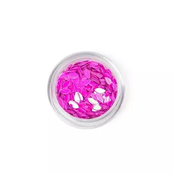 Пайетки для ногтей «Лепесток», розовые