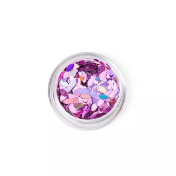 Пайетки для ногтей «Лепесток», сиреневые