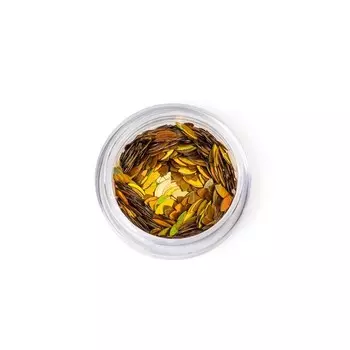 Пайетки для ногтей «Лепесток», золото