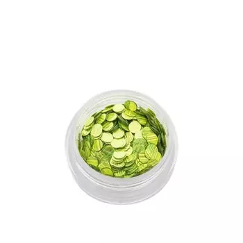 Пайетки для ногтей POLE «Кошачий глаз», №3 салатовая