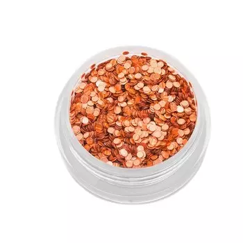 Пайетки для ногтей TNL «Кошачий глаз», №1, рыжие