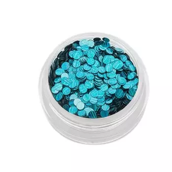 Пайетки для ногтей TNL «Кошачий глаз», №2, бирюзовые