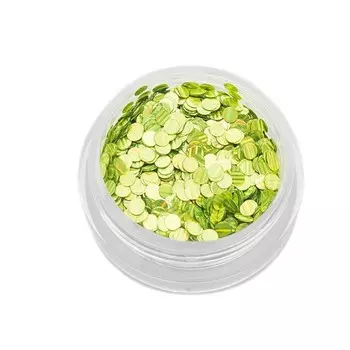 Пайетки для ногтей TNL «Кошачий глаз», №2, салатовые