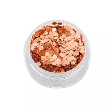 Пайетки для ногтей TNL «Кошачий глаз», №2, рыжие