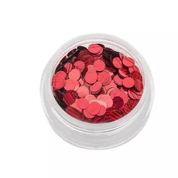 Пайетки для ногтей TNL «Кошачий глаз», №3, красные