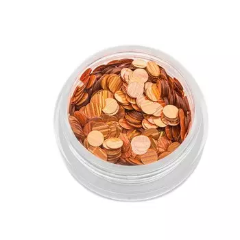 Пайетки для ногтей TNL «Кошачий глаз», №3, оранжевые