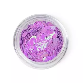 Пайетки для ногтей TNL «Лепесток», фиалковые