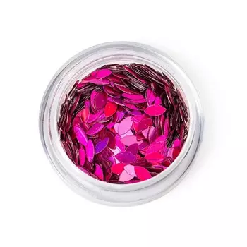 Пайетки для ногтей TNL «Лепесток», малиновые