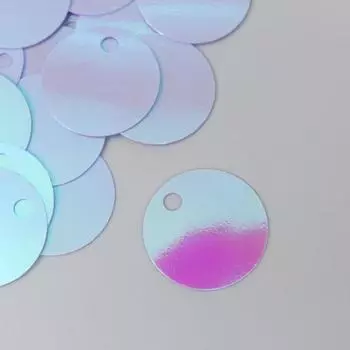 Пайетки "Круг" розовый перламутр набор 30 гр d=2 см