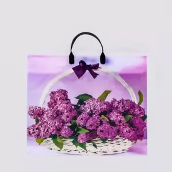 Пакет "Аметист", полиэтиленовый с пластиковой ручкой, 38 х 35 см, 100 мкм