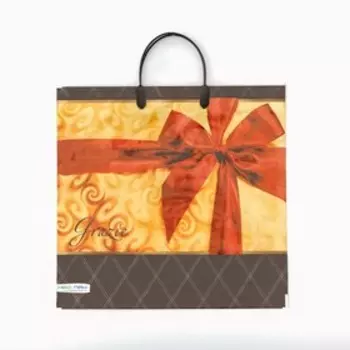 Пакет "Бант", полиэтиленовый, с пластиковой ручкой, 37 х 35 см, 90 мкм