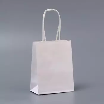 Пакет белый без печати, круглая ручка, 15126 см, 120 г