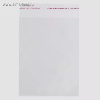 Пакет БОПП с клеевым клапаном 16 х 20/4 см, 25 мкм