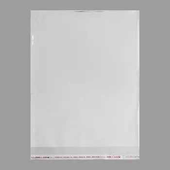 Пакет БОПП с клеевым клапаном 60 х 80/5 см, 25 мкм