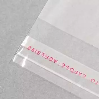 Пакет БОПП с клеевым клапаном, прозрачный для фасовки и упаковки, 66/4 см, 25 мкм