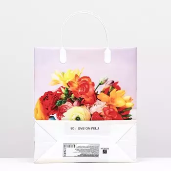 Пакет "Букет", мягкий пластик, 26 x 23 см, 110 мкм