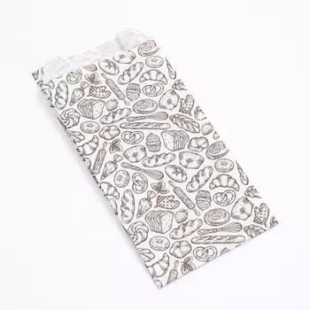 Пакет бумажный "Багет", белый, 20 х 10 х 7 см