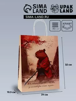 Пакет бумажный, «Самурай», 2410.532 см 1 шт.