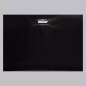 Пакет "Чёрный", полиэтиленовый с вырубной, усиленной ручкой, 70 х 55 см, 70 мкм