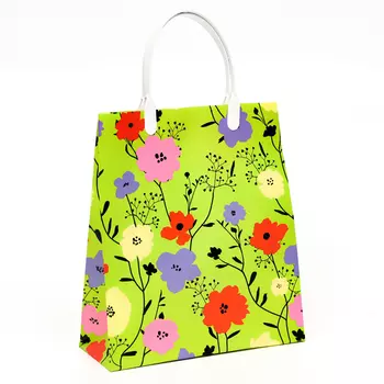 Пакет "Цветы", 140 мкм, мягкий пластик, 25 х 22,5 х 9 см