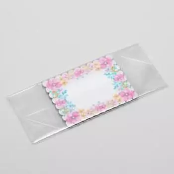 Пакет "Цветы", с жестким дном, мини, 8 х 6 х 23 см