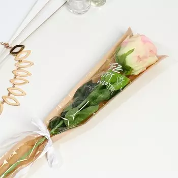 Пакет для цветов «Be happy everyday», 12.5 х 4 х 45 см