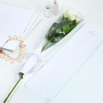 Пакет для цветов с вкладышем «Present for you», мрамор
