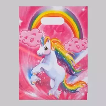 Пакет «Единорог» полиэтиленовый с вырубной ручкой, детский, 35 мкм, 3040 см