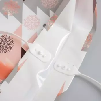 Пакет "Елки-авангард", полиэтиленовый с пластиковой ручкой, 44 х 40 см, 100 мкм