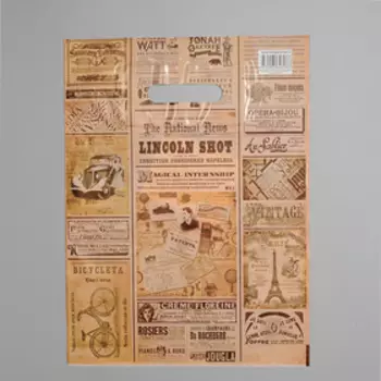 Пакет «Газета», полиэтиленовый с вырубной ручкой, 35 мкм 30 х 40 см