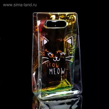Пакет из голографического пластика «Meow», 13 х 23 х 6 см