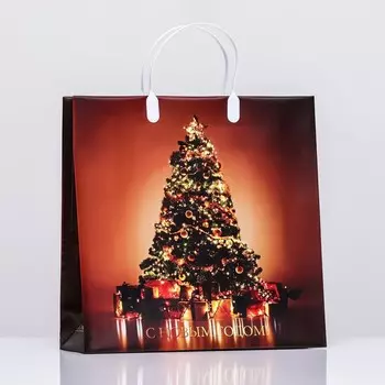 Пакет новогодний «Ёлка», мягкий пластик, 3030 120 мкм