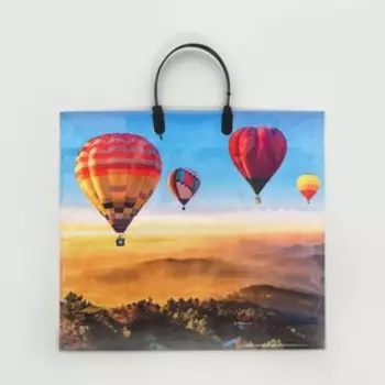 Пакет "Каппадокия", полиэтиленовый с пластиковой ручкой, 38 х 35 см, 110 мкм