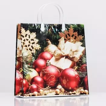 Пакет новогодний «Композиция», мягкий пластик, 3030 100 мкм