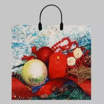 Пакет "Композиция", полиэтиленовый с пластиковой ручкой, 38х34 см, 90 мкм