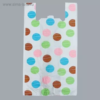 Пакет «Конфетти», полиэтиленовый, майка, 4080 см, 22 мкм