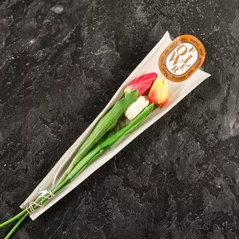 Пакет - конус для цветов, «Цветы», крафт, 12.5440 см