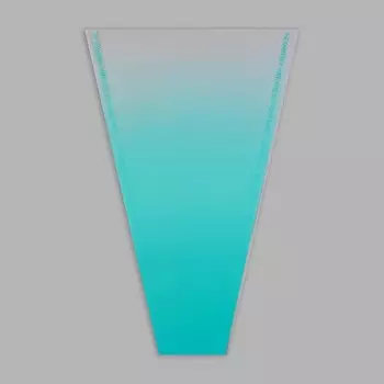 Пакет конус для цветов, "Переход", 29+10х45 см, зелёный