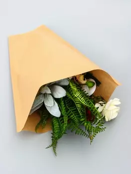 Пакет - конус крафт, 12+3540 см