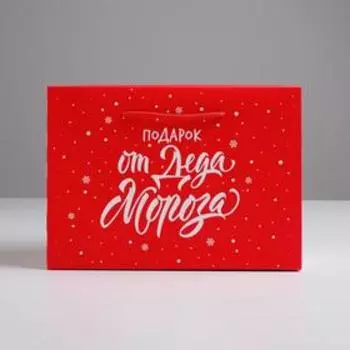 Пакет-коробка новогодний подарочный «Подарок», 28 х 20 х 13 см