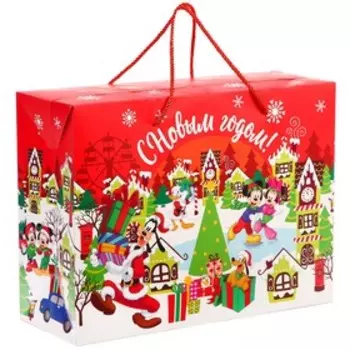 Пакет-коробка «С Новым Годом!», 4030 см, Микки Маус