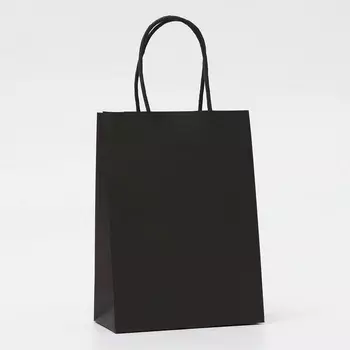 Пакет крафт черный, круглая ручка, 15218 см, 120 г