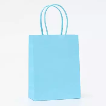 Пакет крафт голубой, круглая ручка, 15126 см, 120 г