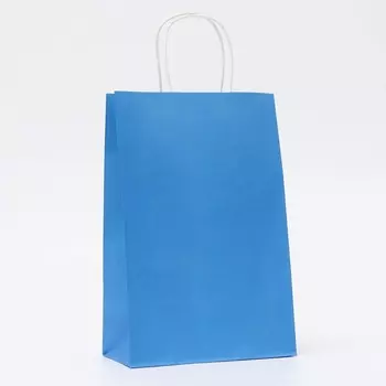 Пакет крафт синий, круглая ручка, 221332 см, 120 г